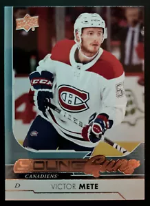 Victor Mete Young Guns #245 YG RC Ottawa Senators 2017-18 cubierta superior - Imagen 1 de 2