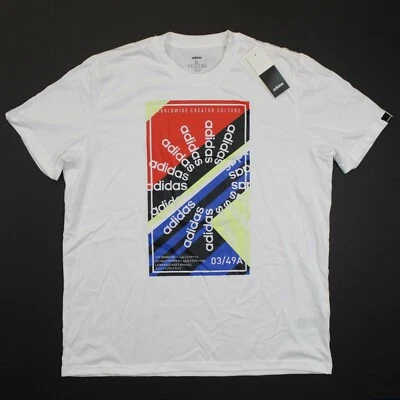 Men's Adidas Climalite Slogan Graphic Tee (FM6105) White - XL - Image 1 of 4