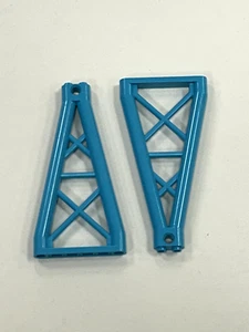 Lego Medio Azul 1x6x10 Viga Soporte Triangular Lote de 2 - Imagen 1 de 1