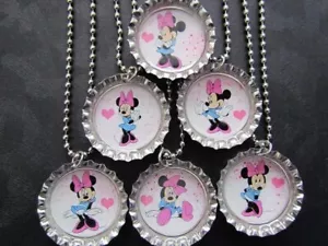 Minnie Mouse / necklaces / Party Favors / 6 individually packaged / Birthday - Picture 1 of 1