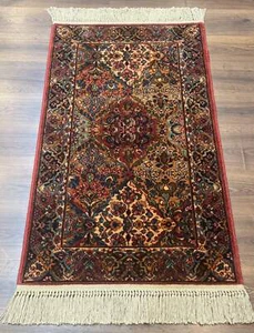 Karastan Rug 2.6 x 4 Multicolor Panel Kirman #717, Original 700 Series Wool Pile - Picture 1 of 12