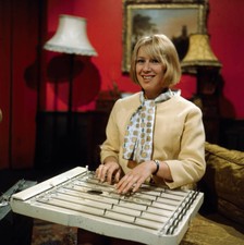 Australian Actress And Presenter Shirley Abicair Posed Holding 1960s Old Photo