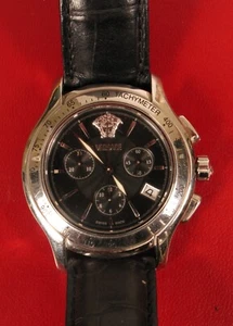CLASSIC VINTAGE VERSACE MENS CHRONOGRAPH QUARTZ WATCH NICE !! - Picture 1 of 4