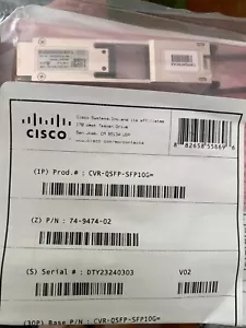 Originale Cisco CVR-QSFP-SFP10G NUOVO SIGILLATO con ologramma in magazzino. - Foto 1 di 1