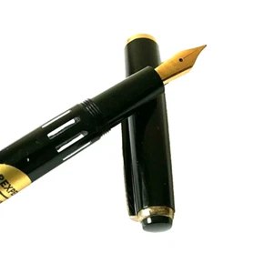 VINTAGE REXPEN 1748 FOUNTAIN PEN , F-IRIDUM POINT GOLD PLATED NIB , TOZ CROATIA - Picture 1 of 6