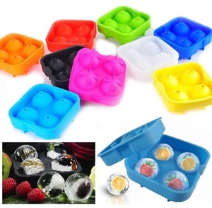 1x Whiskey Ice Cube Round Ball Maker Mold Tray Sphere Mould Cocktails Party Bar - Picture 1 of 1