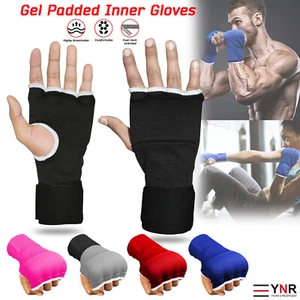 Gel Gloves Boxing Padded Inner Punch Bag Hand Quick Wraps UFC Gear MMA Protector - Picture 1 of 8