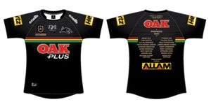 PENRITH PANTHERS 2021 NRL PREMIERS MENS ADULT JERSEY TEAM NAMES SCORE GROUND - Picture 1 of 1