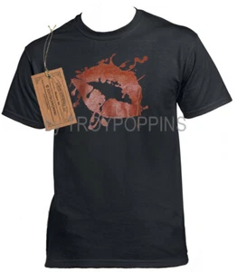 1-MENS WEAR-BLOOD RED LIPS SPARKLY KISS LOVE HALLOWEEN GRAPHIC PRINTED T-SHIRT - Picture 1 of 6