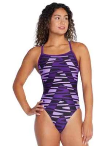 Speedo Girl's Disco Boom Flyback One Piece Purple size 26 - Picture 1 of 6