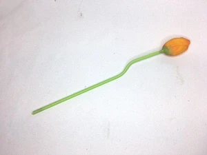 Antique 1920’s Art Glass Tulip Flower Orange 12” Satin Hand Blown Germany Bimini - Picture 1 of 10