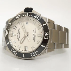 Armand Nicolet JS9-41 acero inoxidable bisel negro esfera plateada 41MM A481AGN-AG-MA2481AA - Imagen 1 de 9