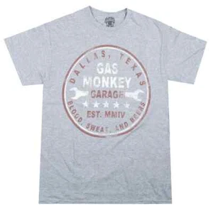 Gas Monkey Garage GMG Short Sleeve Men's Gray T-Shirt - Picture 1 of 1