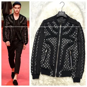 Genuine Runway Dolce & Gabbana Dot Pattern × Lace Piping Blouson Jacket Black 44 - Bild 1 von 10