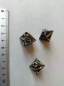 3 x BLACK DICES /NOVA AETAS RENAISSANCE G277 - Imagen 1 de 1