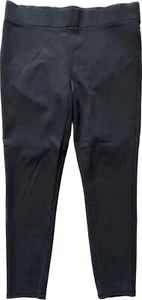 LOFT Women Black Mini Check Ankle Leggings Pants Size L Slim Stretch - Picture 1 of 5