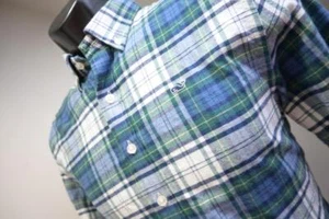 Vineyard Vines Whale Plaid Dress Shirt Casual Button Up Long Sleeve Boys Large - Picture 1 of 7