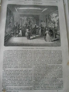 La Manaufacture Royale des Gobelins 1845 Gravure Article de presse - Picture 1 of 1