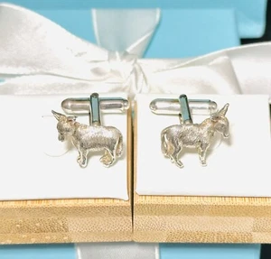 Tiffany & Co Manschettenknöpfe Sterlingsilber Esel. Ein Paar. Selten.  - Bild 1 von 12