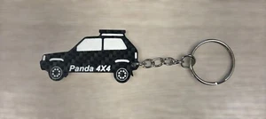 🚗🔥 Portachiavi “Panda 4X4” in Acrilico Effetto Carbonio - Foto 1 di 1