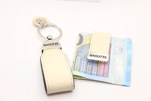 PORTACHIAVI E FERMASOLDI SIMILPELLE CREMA E BLU BAGUTTA EXPLOIT - Imagen 1 de 8