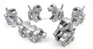 5J Set Of 6 Soma Miniature Plastic Robotic Dogs Figures Sci Fi 6 Poses - Picture 1 of 4