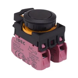 IDEC CW Series Black 22.3mm Momentary Flush Push Button Switch 2NC IP65 - Picture 1 of 1
