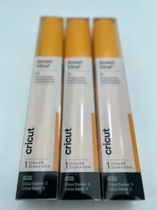 Cricut Smart Vinyl Explore 3 13" x 3' For Explore/Maker 3 Tangerine (3) - NEW - Picture 1 of 2