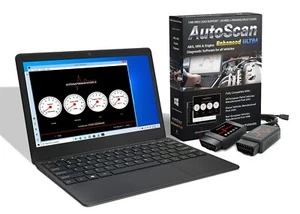 Autoscan ULTRA OBD2 Diagnostics 12.5" 64GB Laptop with ELM327 USB Cable & Dongle - Picture 1 of 14