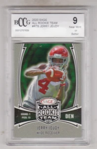 2020 - SAGE - All Rookie Team - Jerry Jeudy - ROOKIE CARD - GRADED MINT 9!!! - Picture 1 of 2