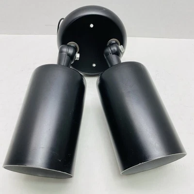 Remcraft Lighting 2101 Black Cylindrical Double Bullet MCM Fixture Wall Sconce - Image 1 of 4
