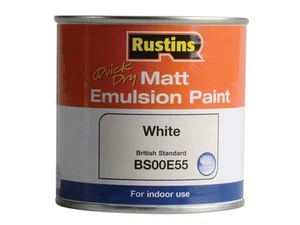 Rustins - Quick Dry Matt Emulsion Paint White 250ml - Picture 1 of 1