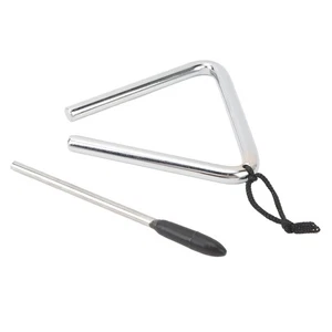 Triangle Percussion Instrument 4Inch Stainless Steel Hand Percussion TriangleSA - Picture 1 of 12
