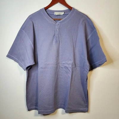 Camisa Henley Banana Republic Vintage Años 90 Macao Para Hombre Talla Grande Lavanda 25"×29" Foto 1 de 4