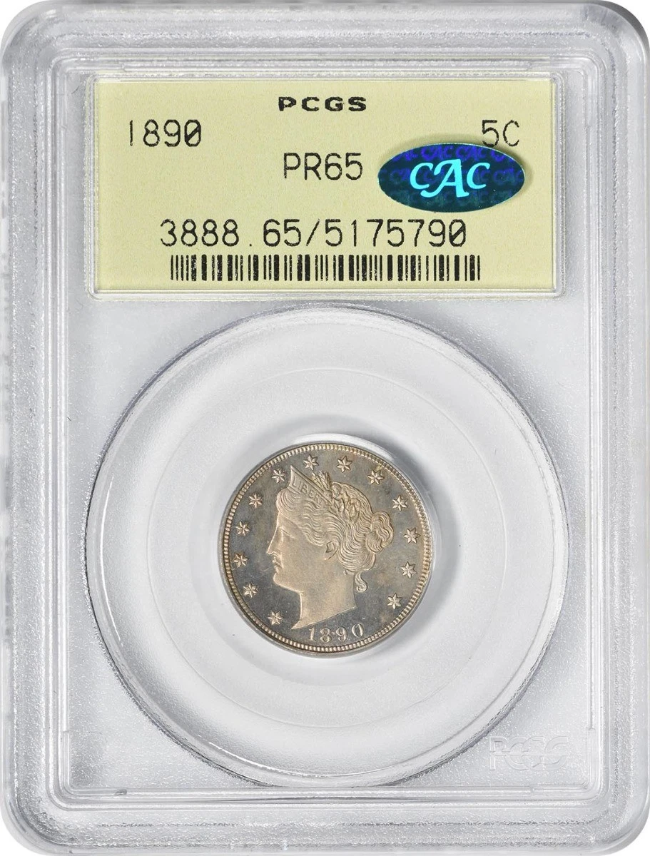 USA 5C No CENTS 1883 PCGS MS63