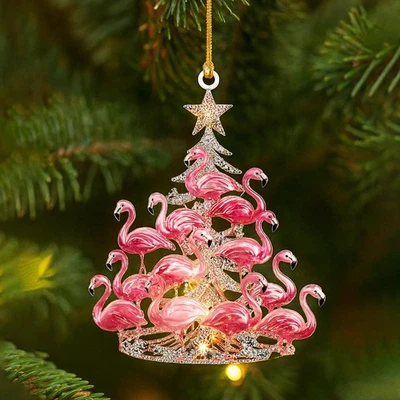 Adorno de Navidad Flamenco Personalizado - Regalo Perfecto para Amantes de Flamencos Foto 1 de 2