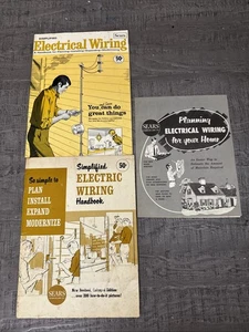 Vintage Lot of 3 Vintage DIY Electrical Wiring, Sears 1960’s Retro Ephemera - Picture 1 of 16