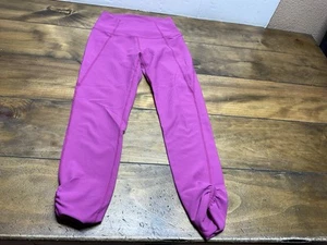 Wilo Leggings Women's Small Fuchsia Pink Ruched Leg 3/4 Cropped - Picture 1 of 13