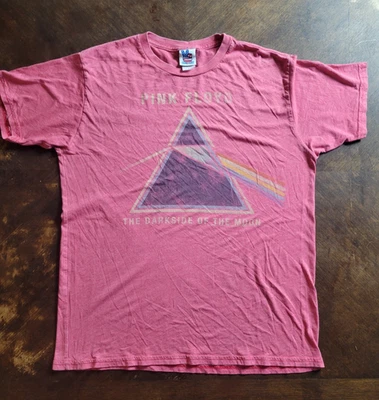 Camiseta Pink Floyd Para Hombre Grande Roja El Lado Oscuro de la Luna 2009 Comida Chatarra Foto 1 de 4