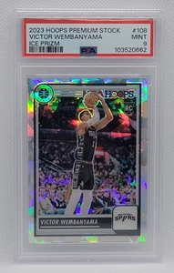 Aros Premium Stock 2023 Victor Wembanyama Ice Prizm RC PSA 9 Spurs - Imagen 1 de 2