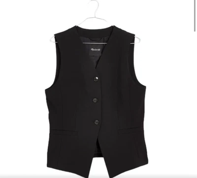 $128 новый с Ярлыками Madewell вырез длинный кнопка спереди жилет размер 0 m4 - Изображение 1 из 4