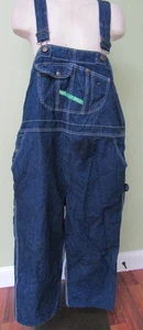 MENS BLUE DENIM "KEY" BIB OVERALLS / NEW WITHOUT TAGS / SIZE 44 X 28 - Picture 1 of 8