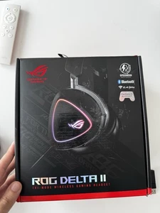 Bezprzewodowy zestaw słuchawkowy do gier Asus ROG DELTA II Tri-Mode - gniazdo 2,4 GHz/Btooth/3,5 mm - Zdjęcie 1 z 6