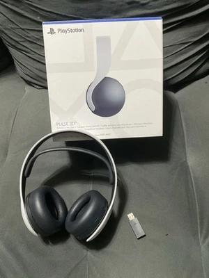 Sony PlayStation Pulse 3D PS5 Wireless-Headset Schwarz/Weiß TOP Zustand  - Bild 1 von 4