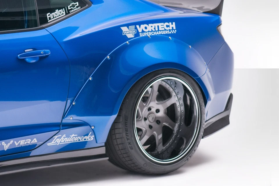 For 2016-2018 Camaro Duraflex Grid Rear Fender Flares - 4 Piece Foto 1 de 4