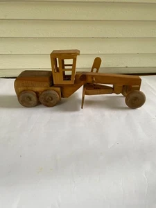 Custom Wood Caterpillar Road Grader Toy 18" Long Wooden Toy - Picture 1 of 9