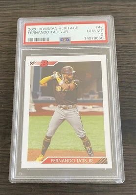 Fernando Tatis Jr. PSA 10 San Diego Padres 2020 Bowman Heritage #47 gema como nueva Foto 1 de 2