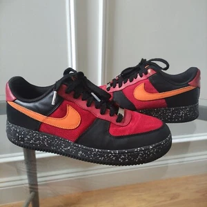 2008 Nike Air Force 1 Premium Black Mandarin 315180-681 men's 9.5 - Picture 1 of 9