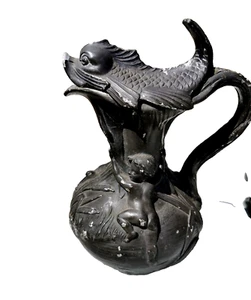 Verseuse en étain pur XIXe - style art nouveau - 22cm - signé H. Huppé 1874-1879 - Imagen 1 de 2