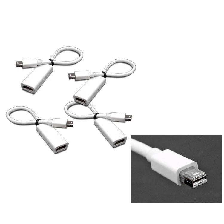 4PCS MINI DISPLAYPORT MALE TO HDMI FEMALE ADAPTERS HDTV MACBOOK AIR PRO MAC IMAC - Image 1 of 1